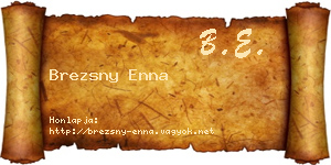 Brezsny Enna névjegykártya
